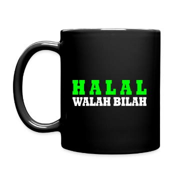 Halal - Tasse einfarbig - Schwarz - Links