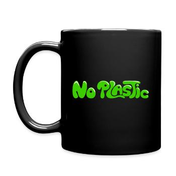 Pas de plastique - Mug uni - noir - Gauche