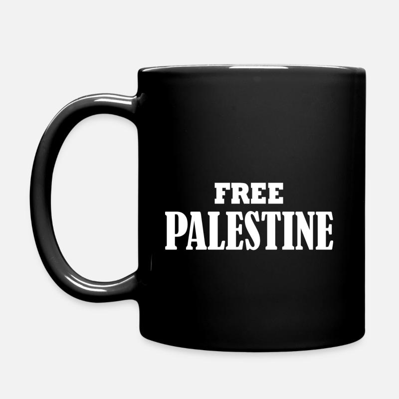 Free palestine - Tasse einfarbig - Schwarz