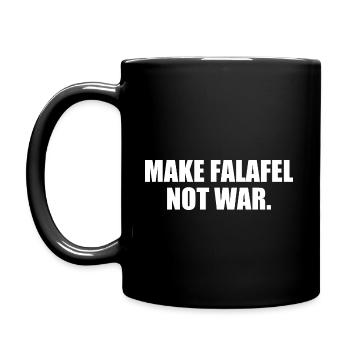 Make falafel not war - Full Colour Mug - black - Left