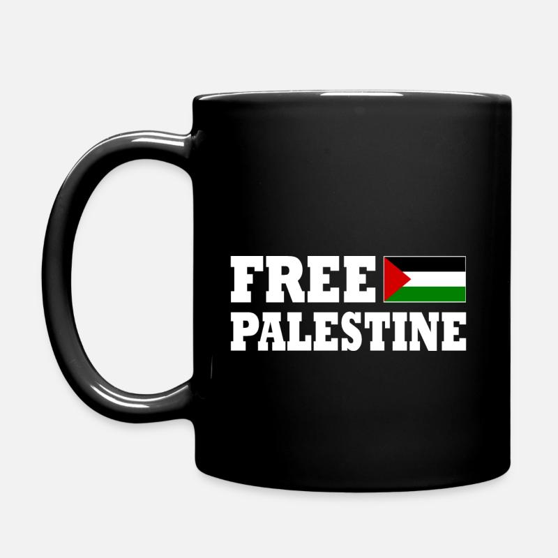 Free palestine - Tasse einfarbig - Schwarz