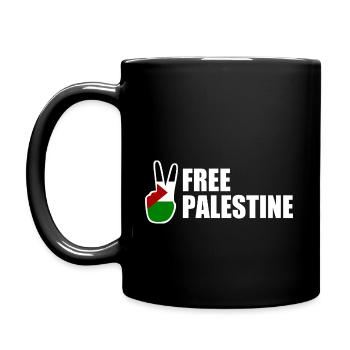Free palestine - Full Colour Mug - black - Left