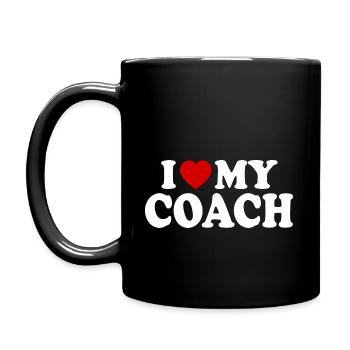 I love my coach - Mug uni - noir - Gauche