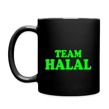 Team halal - Tasse einfarbig - Schwarz - Links