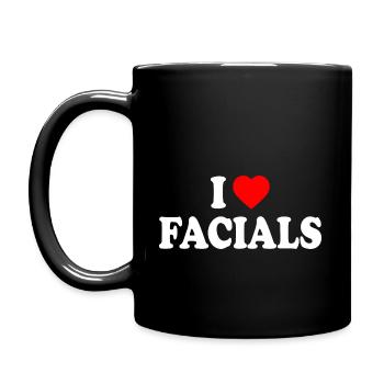 I love facials - Mug uni - noir - Gauche