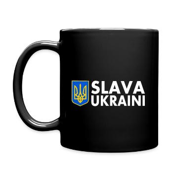 Slava ukraini - Mug uni - noir - Gauche