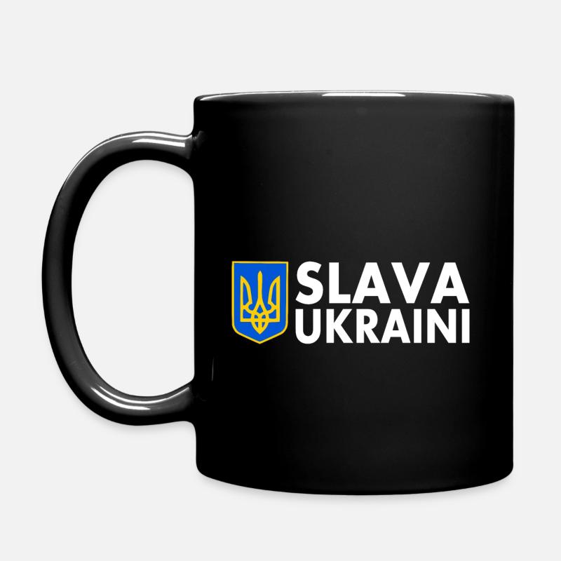 Slava ukraini - Tasse einfarbig - Schwarz