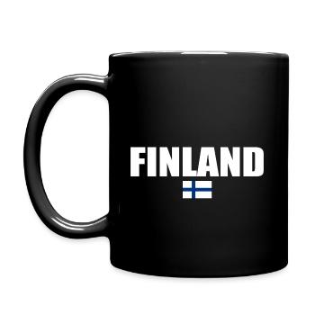 Finnland - Tasse einfarbig - Schwarz - Links