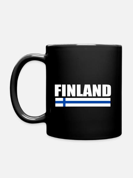 FINNLAND FINNISCHE FLAGGE - Tasse einfarbig - Schwarz
