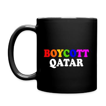 Boycott qatar - Full Colour Mug - black - Left