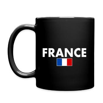 Frankreich - Tasse einfarbig - Schwarz - Links