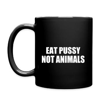 Eat pussy not animals - Mug uni - noir - Gauche