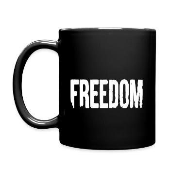 Freedom - Tasse einfarbig - Schwarz - Links