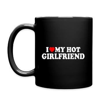 i love my hot girlfriend - Full Colour Mug - black - Left