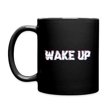 Wake Up blanc - Mug uni - noir - Gauche