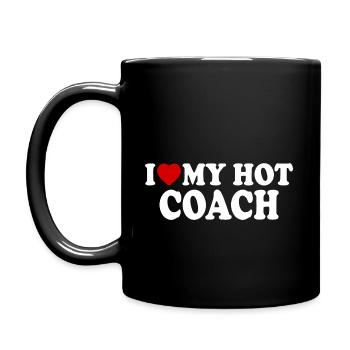 I love my hot coach - Mug uni - noir - Gauche