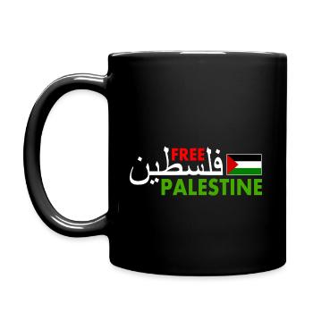 Free palestine فلسطين Palestina - Tasse einfarbig - Schwarz - Links