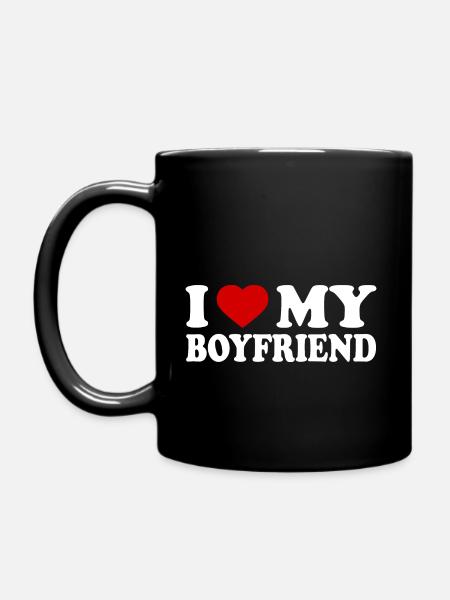I love my boyfriend - Tasse einfarbig - Schwarz