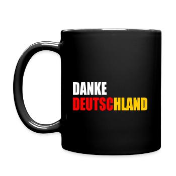 Danke deutschland - Tasse einfarbig - Schwarz - Links
