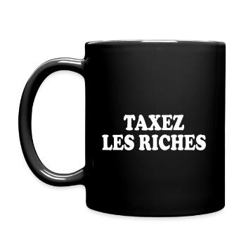 taxez les riches - Mug uni - noir - Gauche