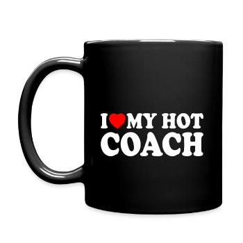 I love my hot coach - Mug uni - noir - Gauche