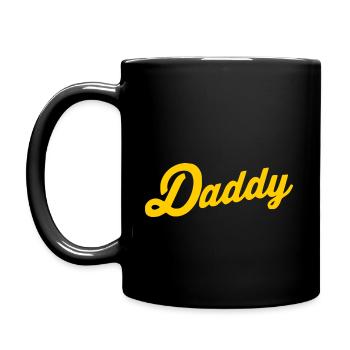 Daddy - Tasse einfarbig - Schwarz - Links