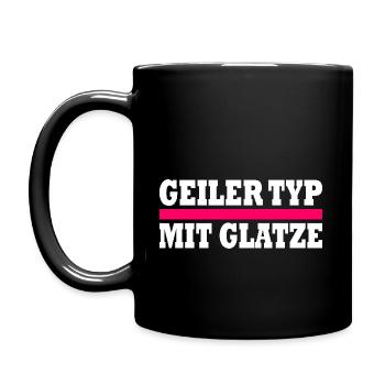 geiler typ mit glatze - Tasse einfarbig - Schwarz - Links