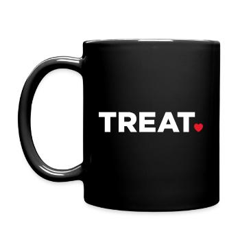 Behandeln - Tasse einfarbig - Schwarz - Links