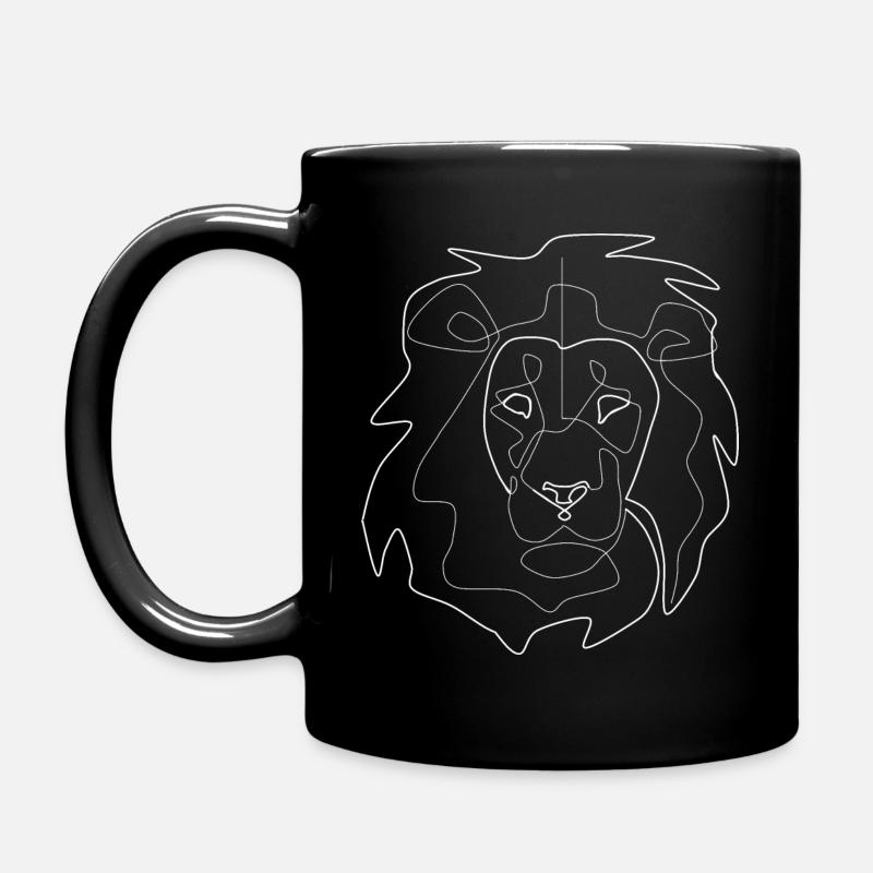 lion white - Tasse einfarbig - Schwarz