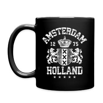 T-shirt Amsterdam Drapeau Pays-Bas Football Pays-Bas - Mug uni - noir - Gauche