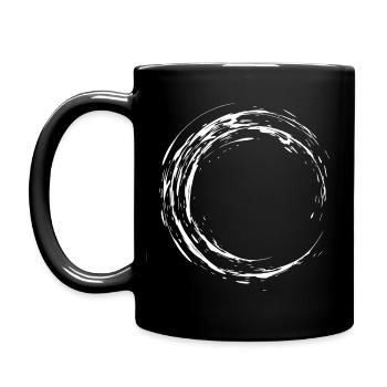 Circle Brush Modern cool vector white - Full Colour Mug - black - Left