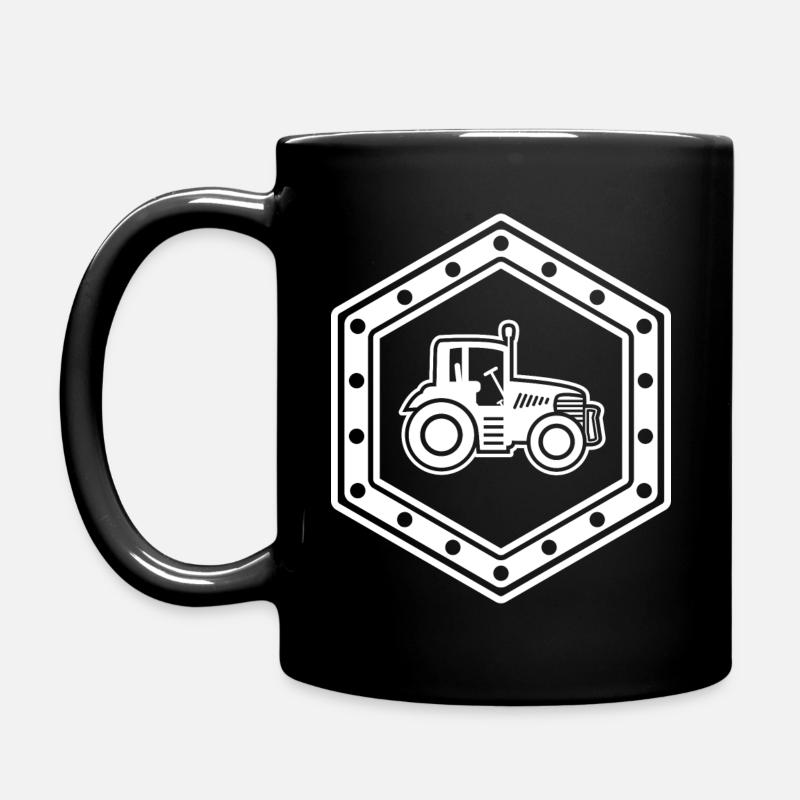 Traktor Symbol zum selber gestalten - Tasse einfarbig - Schwarz