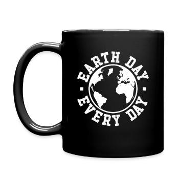 Jour de la Terre Tous les jours - Mug uni - noir - Gauche