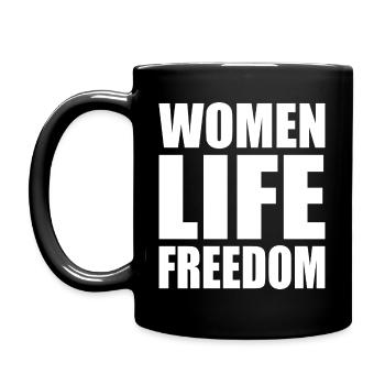 Women life freedom - Mug uni - noir - Gauche