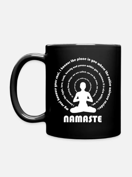 Namaste blanc - Mug uni - noir