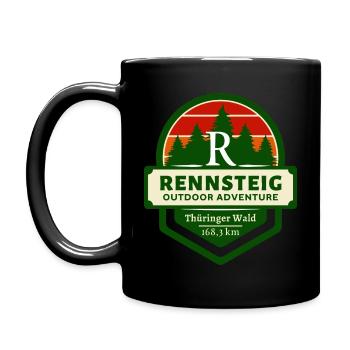 Rennsteig-Thüringer Wald-Thüringen - Tasse einfarbig - Schwarz - Links