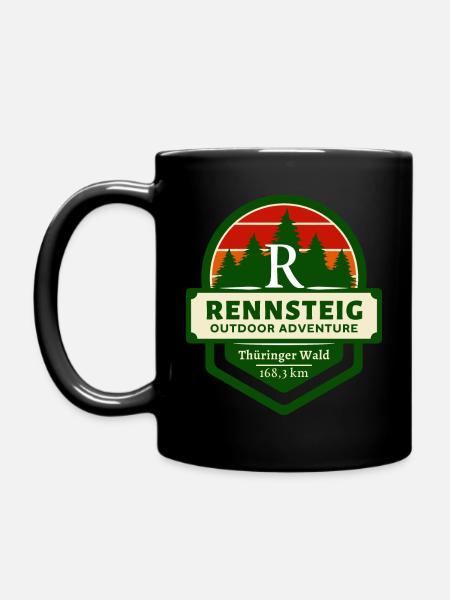 Rennsteig-Thüringer Wald-Thüringen - Tasse einfarbig - Schwarz