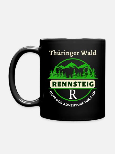 Rennsteig-Thüringer Wald-Thüringen - Tasse einfarbig - Schwarz
