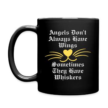 Engel ohne Flügel ist ein lustiges Katzendesign. - Tasse einfarbig - Schwarz - Links