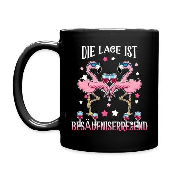 Flamants roses ivres - Mug uni - noir - Gauche