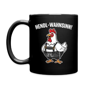 Hendl-Wahnsinn ! - Tasse einfarbig - Schwarz - Links