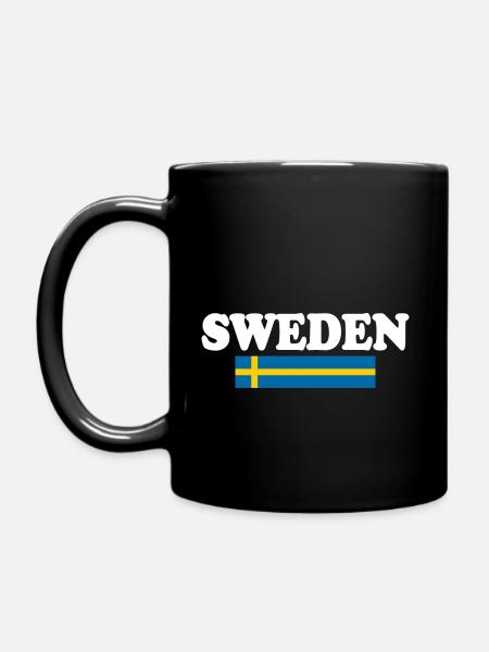 Schweden - Tasse einfarbig - Schwarz