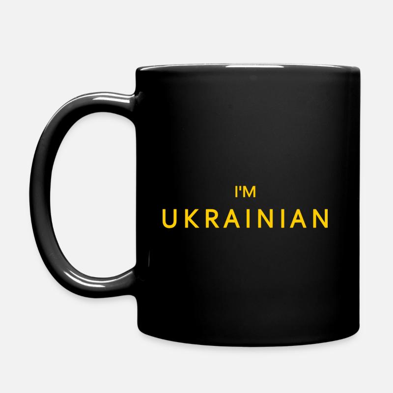 Ukraine - Tasse einfarbig - Schwarz