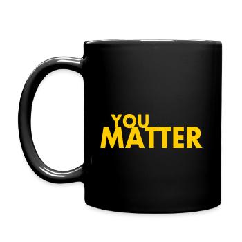 You matter - Tasse einfarbig - Schwarz - Links