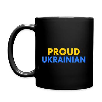 Proud ukrainian - Full Colour Mug - black - Left