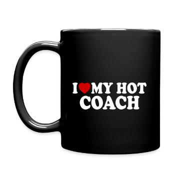 I love my hot coach - Mug uni - noir - Gauche