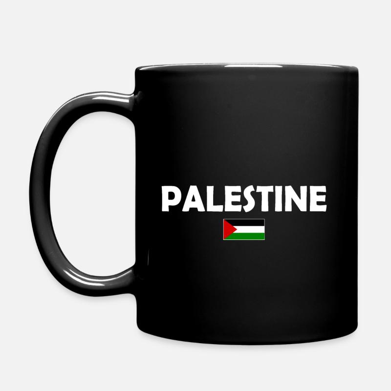 Free Palestine - Tasse einfarbig - Schwarz