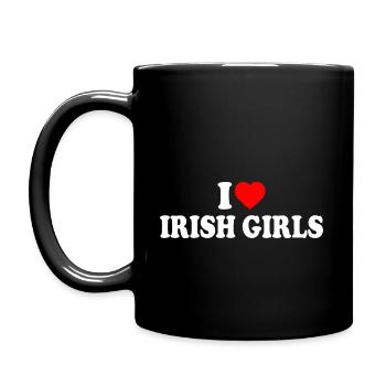 I love irish girls - Full Colour Mug - black - Left