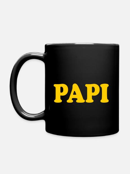 Papi - Tasse einfarbig - Schwarz