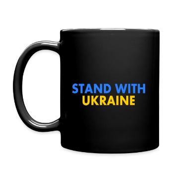 stand with ukraine - Full Colour Mug - black - Left